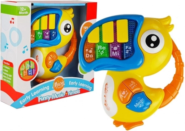 Children's Musical Piano Bird Yellow