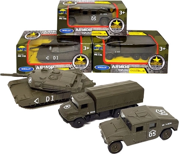 Metallist auto mudel 1:60 Welly – armee- ja klassikaliste sõidukite mix