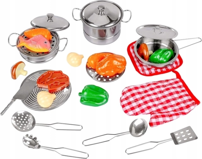 Plasttoidud ja köögikinnas komplektis