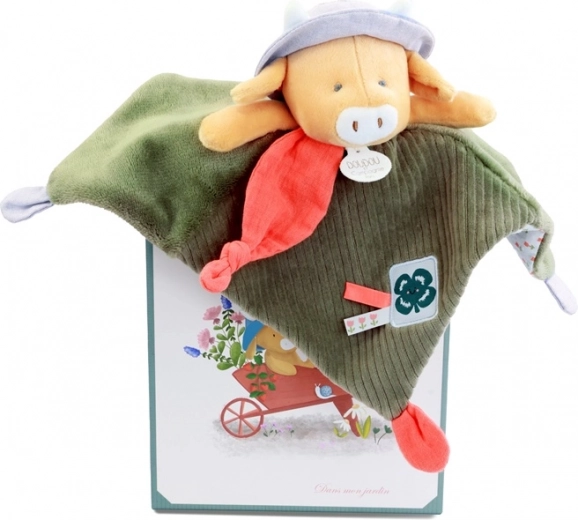 Doudou kinkekomplekt: pehme kaisuloom Lehm Aneth 27 cm