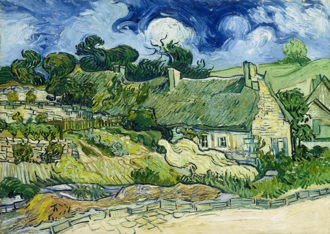 Nautige puslet Vincent van Gogh: Õlgkatusega majakesed Cordeville’is 1000 tükki