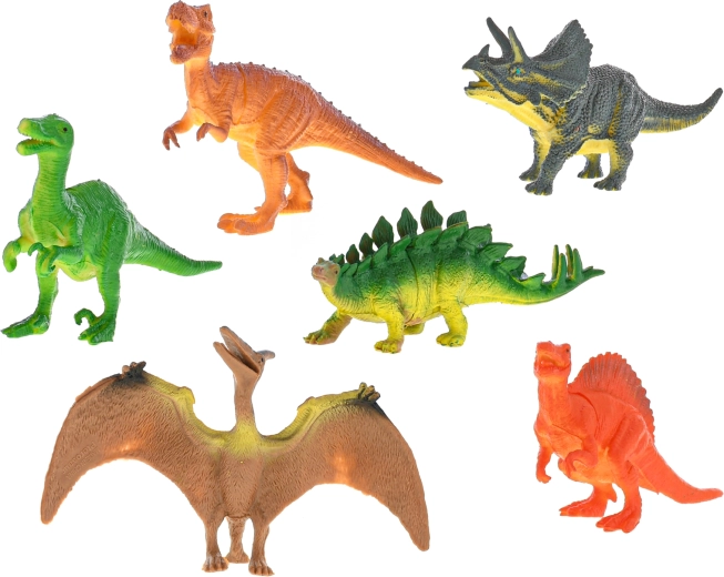 Six different dinosaurs in one set