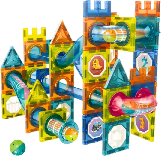 Transparent tunnels and action-packed marble rides