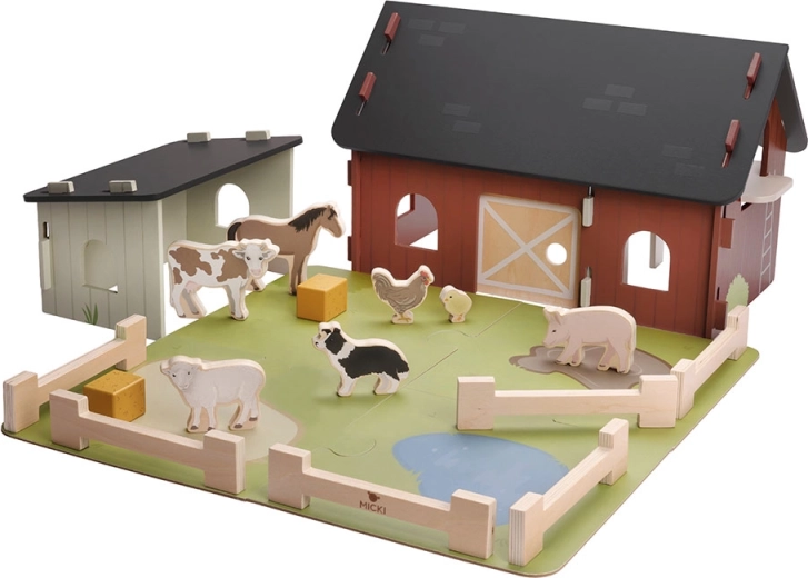 Micki Wooden Farm with Animals