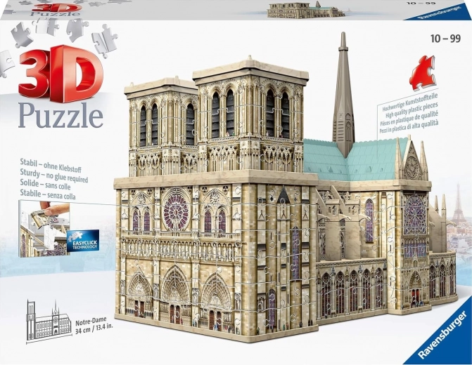 Ravensburger 3D pusle Notre-Dame’i katedraal Pariisis, 349 osa