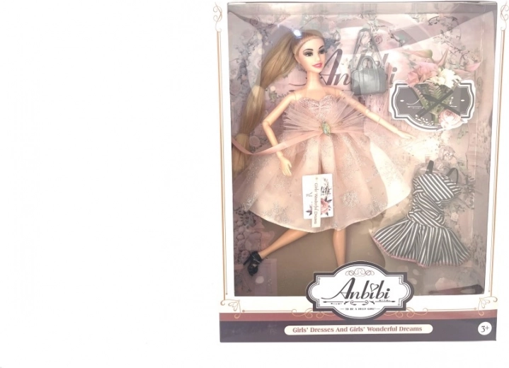 Doll in Pink Dress 28 cm