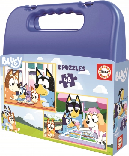 Pusle kohvris Bluey 2in1 48 tükki