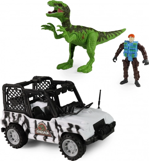 Auto Dino Park dinosaurusega, heli ja valgusega