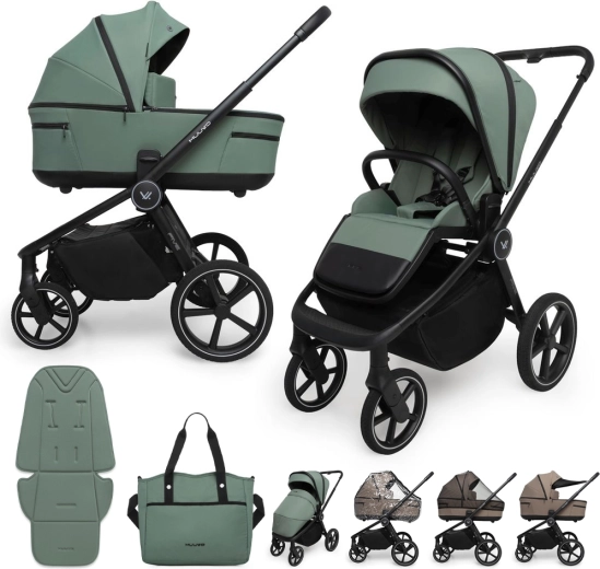 Muuvo Five kombineeritud lapsevanker 2in1 Pine Green