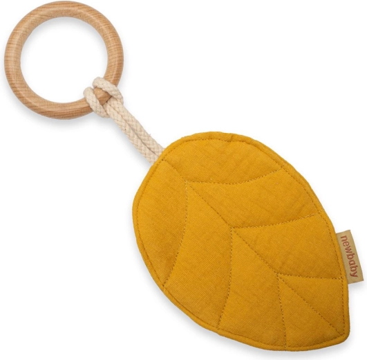 Teether New Baby Leaf Mustard