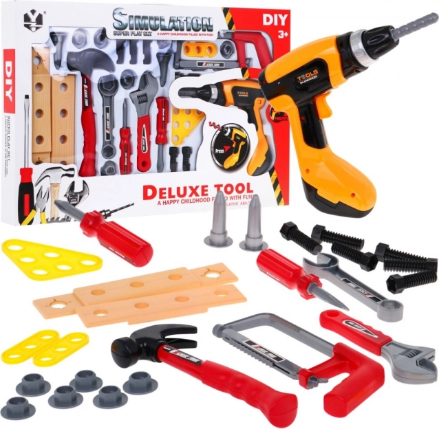 Kids’ 26-Piece Tool Set with Interactive Cordless Drill 3+