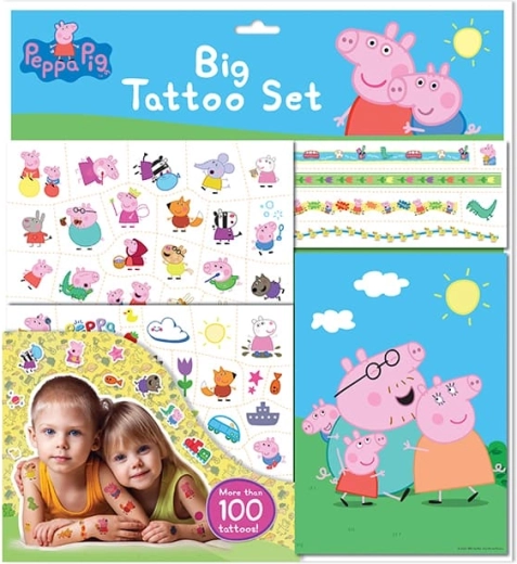 Large Peppa Pig Tattoo Set