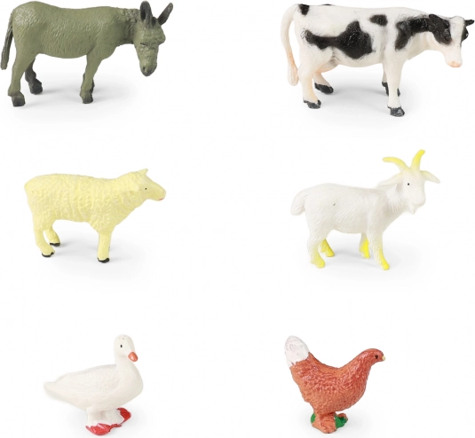 Set of 6 farm animals – rubber figures