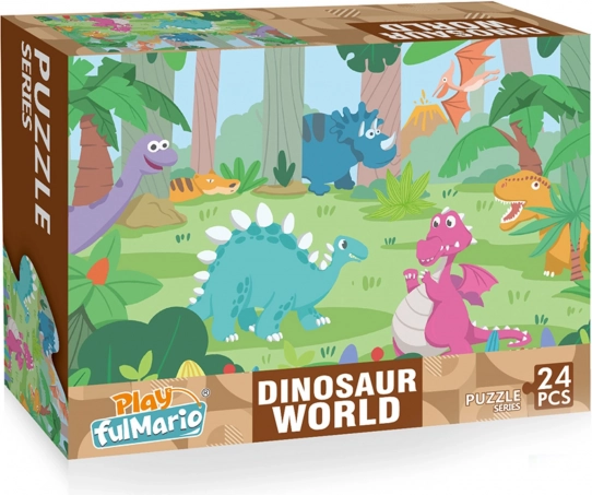 Laste pusle dinosaurustega 24 tükki 50 × 34 cm