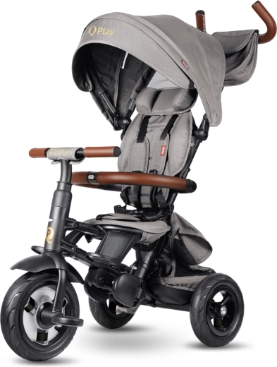 Qplay Rito Deluxe rubber tricycle grey