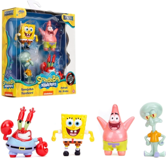 SpongeBob set of 4 metal collectible figures 5–7 cm