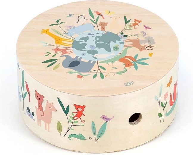 Vilac puidust cajón Maailma loomad