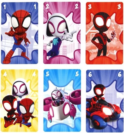 Colorful cards with Spidey heroes
