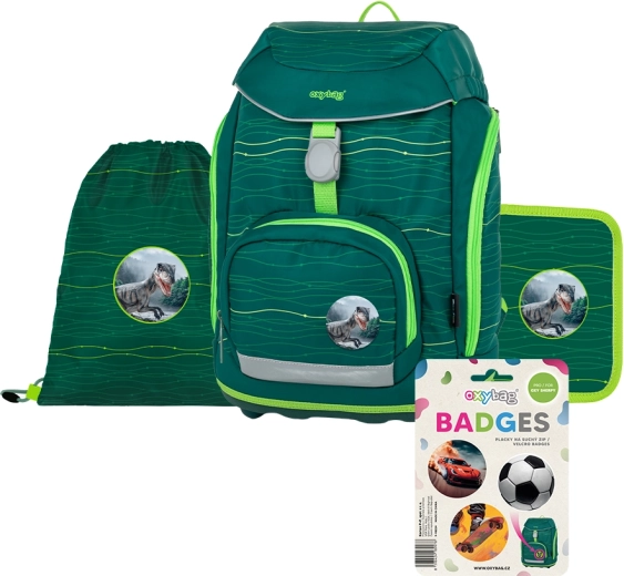 4-osaline koolikomplekt OXY Sherpy green pro 1.–3. klassile