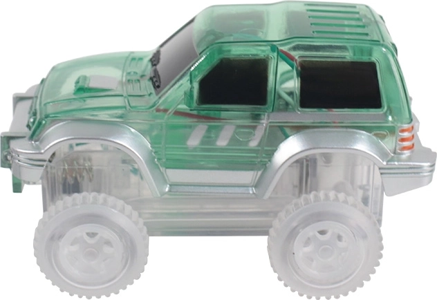 Cleverclixx magnetic race track car, green (1 pc)
