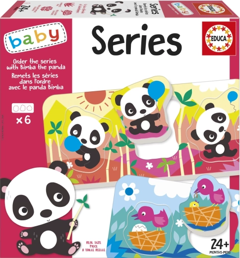 Educa Baby puslekomplekt Panda Bimba ja sõbrad, 6 puslet (igaüks 3 tükist)