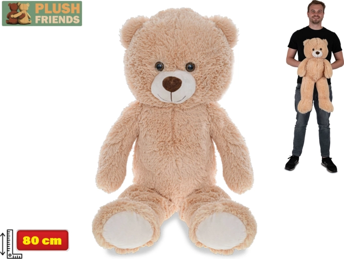 Pehme kaisukaru Plush Friends 80 cm – helepruun