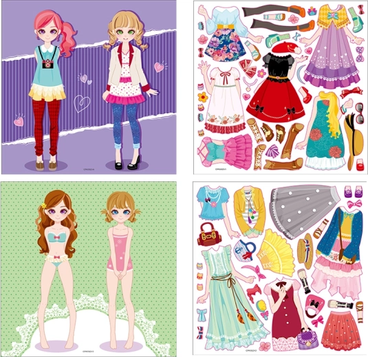Sticker Set: Dresses and Accessories for Kids