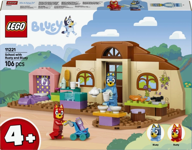 LEGO Bluey lasteaed Rusty ja Bluega