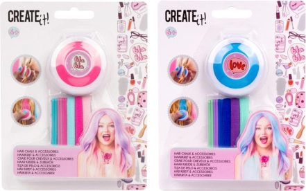 Juuksevärvide komplekt juuksekummidega CREATE IT!