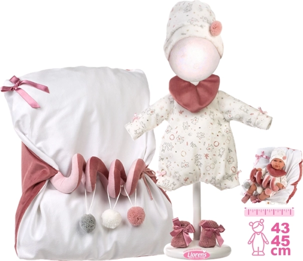 Nuku NEW BORN (40–42 cm) riietus ja alus spiraalmänguasjaga
