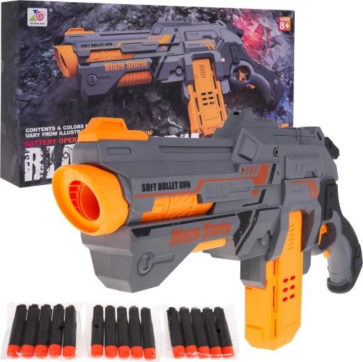 Blaze Storm semi-automatic soft-dart pistol – gray