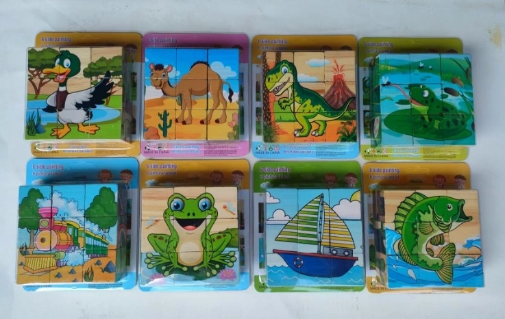 Wooden Picture Blocks 10x10 cm