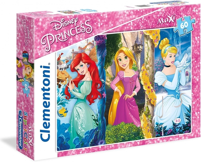 Disney printsesside pusle: Ariel, Rapuntsel ja Tuhkatriinu MAXI 60 tükki