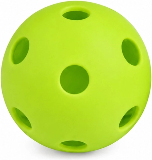 Perforated ball for stable flight and better control