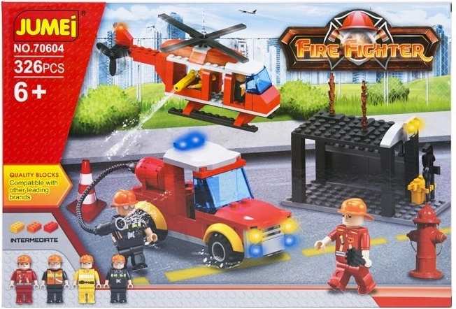 Jumei Firefighters Building Set 326 pieces (fire truck and helicopter) - 1 piece