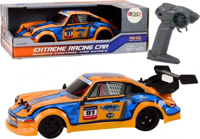 RC car 1:16 with rubber wheels for drifting – orange