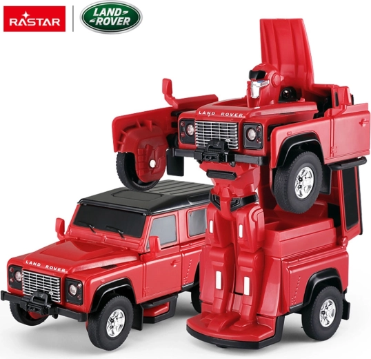 Metal car and robot 2in1 Land Rover Defender RASTAR 1:32 red