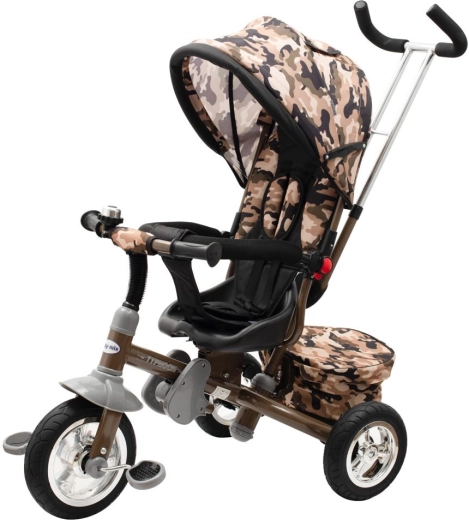 Laste kolmerattaline 3in1 pöörleva 360° istmega Baby Mix Typhoon, army