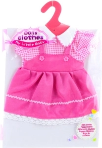 Pink dress for doll 22 × 22 cm