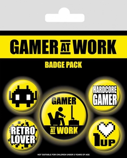Game at Work Badge Set