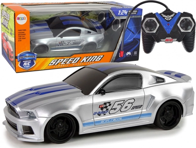 Fast Silver Remote-Controlled Sports Car 1:24