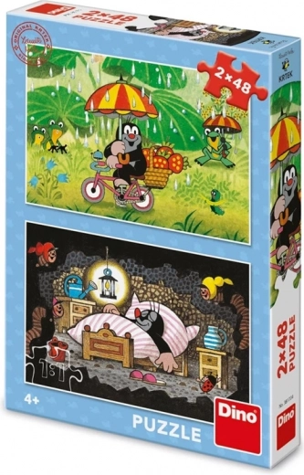 DINO The Little Mole Puzzle – Little Mole’s Day, 2×48 pieces