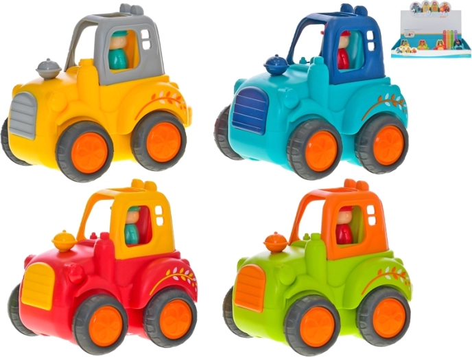 Hoorattaga traktor 10 cm koos traktoristi figuuriga