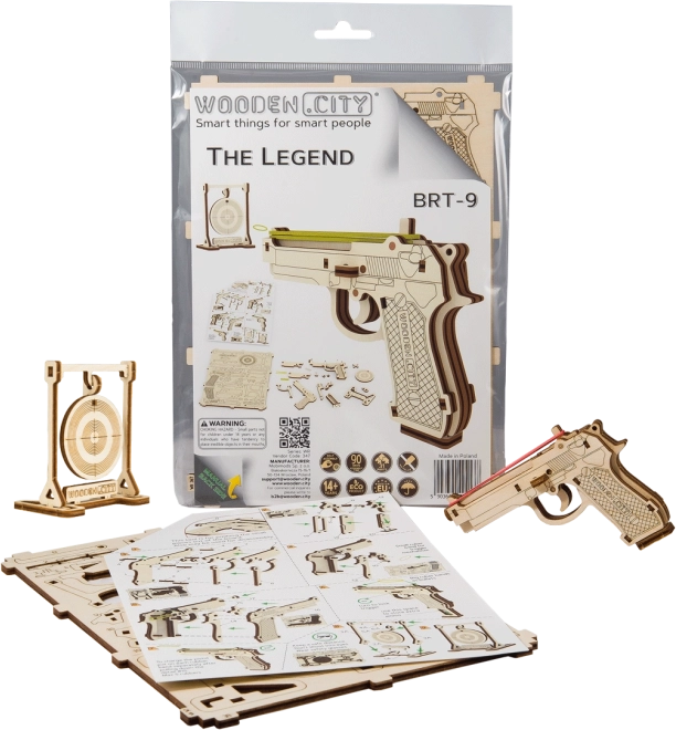 Puidust 3D pusle püstol Legend BRT‑19 WOODEN CITY (31 osa)