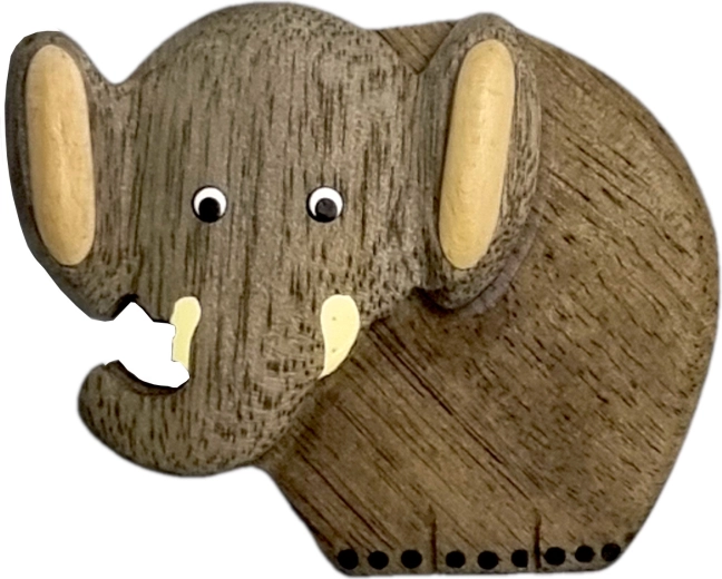 Puidust magnet elevant küljelt 2Kids Toys