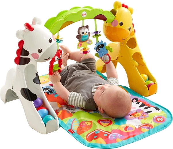 Hanging toys and balls for fine motor skills