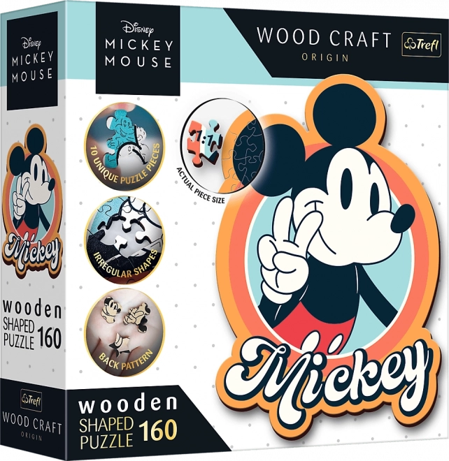 Puidust pusle Retro MICKEY MOUSE 160 tükki