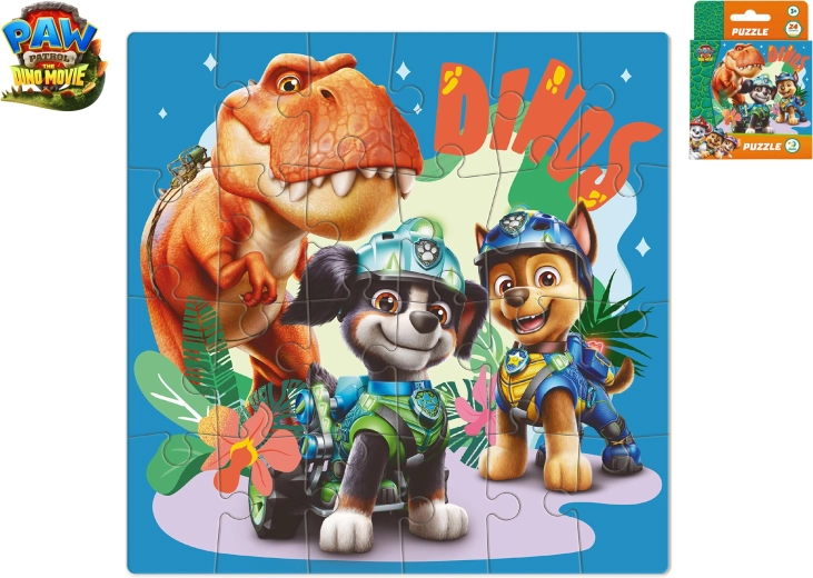 Paw Patrol: The Dino Movie Puzzle with T-Rex Timmy, 24 Pieces