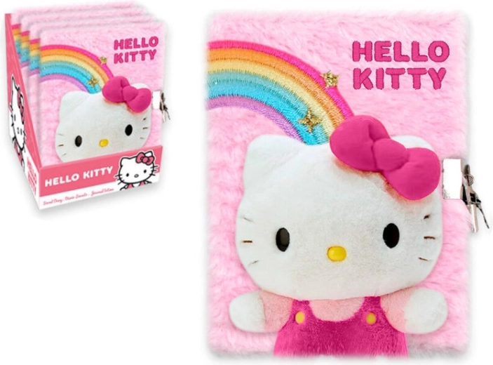 Pehme plüüsist märkmik HELLO KITTY A5 lukuga