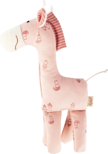 Sigikid Pink Plush Giraffe – First Cuddle Comforter for Baby